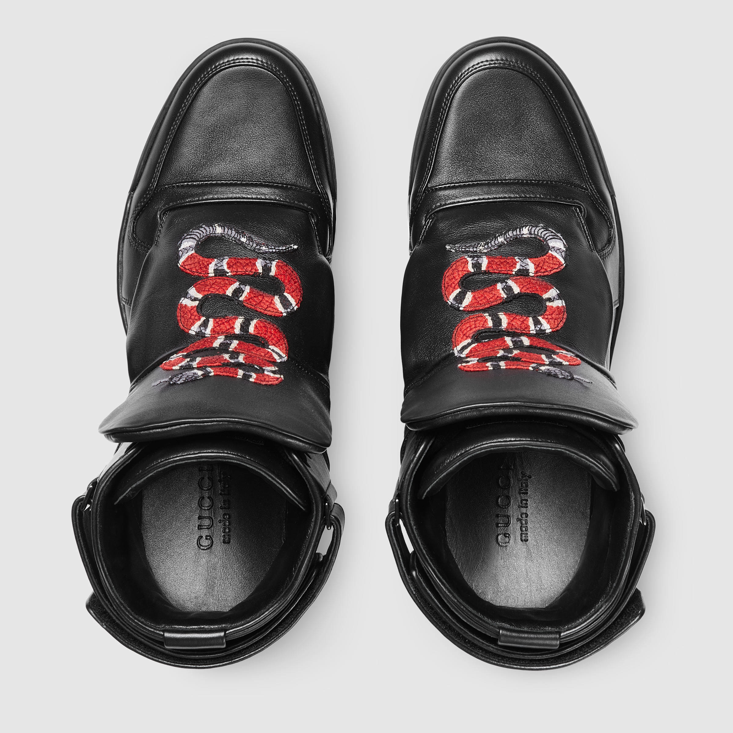 Gucci leather high top snake cheap
